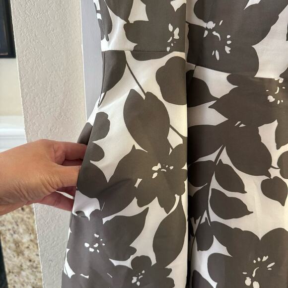 J. Crew Collection Sweetheart A-line Midi Dress in Leafy Floral Taffeta Size 22 - Picture 5 of 11